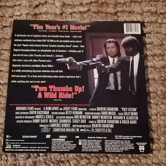 Pulp Fiction 1990's Laser Disc Movie 2 discs - Picture 2 of 4